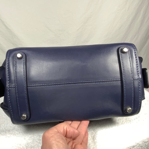 Coach Ace Blue Leather Satchel Crossbody - 37017 - Picture 10 of 16